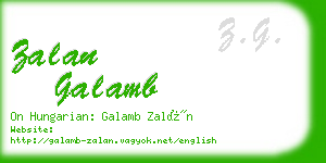 zalan galamb business card